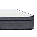 Hybrid Plush Foam Mattress, Soft Polyester Knit Cover, Multi Layer Foam Mattress - White / Gray - King by HouseOfZazla