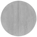 5-Piece Rustic Round Pedestal Extendable Dining Table Set with 15.7" Removable Leaf and Simple Dining Chirs for Small Places, Gray