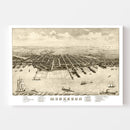 Vintage Map of Muskegon, Michigan 1874