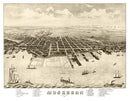 Vintage Map of Muskegon, Michigan 1874