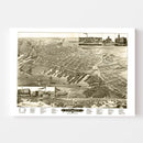 Vintage Map of Muskegon, Michigan 1889