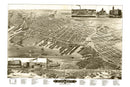 Vintage Map of Muskegon, Michigan 1889