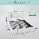 Upholstered Platform Bed Frame With Adjustable LED Headboard, USB C-Charging, Hydraulic Lift by Unique Piece Furniture