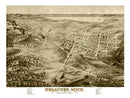 Vintage Map of Negaunee, Michigan 1871