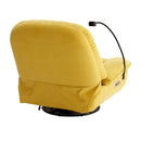 270 Degree Swivel Power Recliner with Voice Control, Bluetooth Music Player,USB Ports, Atmosphere Lamp, Hidden Arm Storage and Mobile Phone Holder for Living Room, Bedroom, Apartment, Yellow