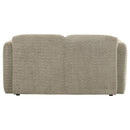 Dorset Fabric Upholstered Round Track Arm Loveseat Brown