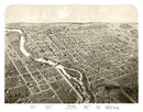 Vintage Map of Niles, Michigan 1868