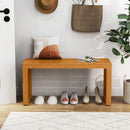 36 Inch Patio Bench All-Slat Acacia Wood Loveseat by LJGDeals