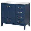 Elegant Vintage Bathroom Vanity With Sink and Soft Closing Drawers by HouseOfZazla