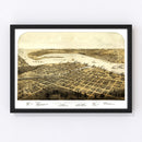 Vintage Map of Port Huron, Michigan 1867