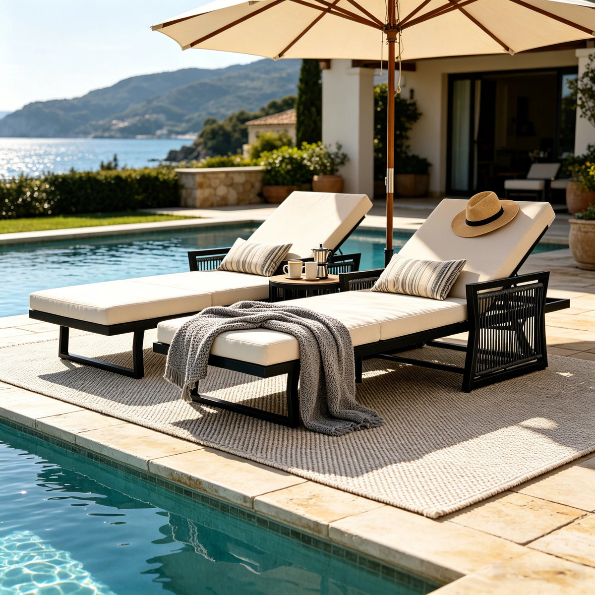 Black Mix Chaise Lounge Set, photo 7 of 10