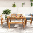 Outdoor Patio Dining Chairs Set of 2 with Removable Padded Cushion and Slatted Backrest-Beige by LJGDeals