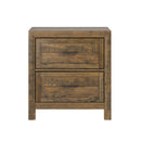 Rustic 2 Drawer Nightstand - Brown - Wood by HouseOfZazla