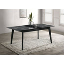 Bellingham - Dining Table With Self Storing Extension Leaf - Black Marble-Look Sintered Stone by HouseOfZazla