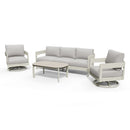 Aconcagua 4-Piece Aluminum Living Room Set With Swivel Chairs by Outdoor-USA®