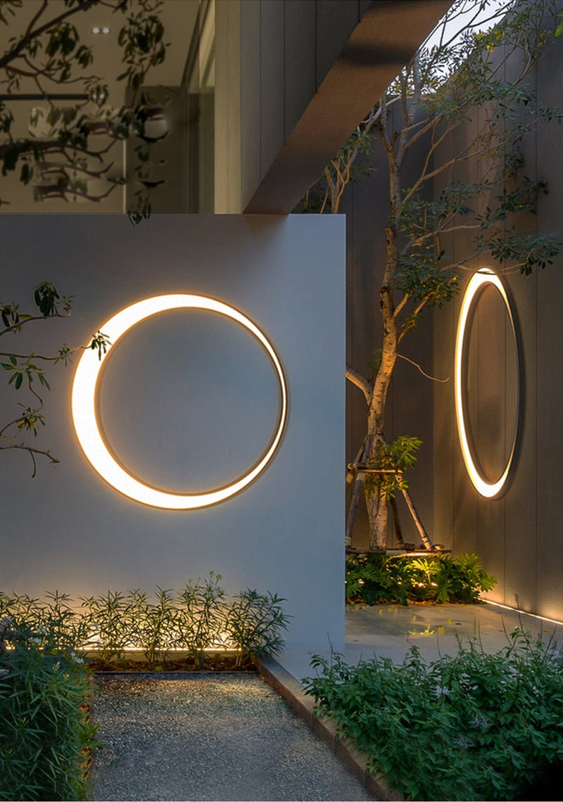 MIRODEMI® Creative Outdoor Round Waterproof Stainless steel Moon Wall Lamp for Garden