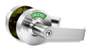 Privacy Door Lock with Occupancy Indicator in Satin Chrome
