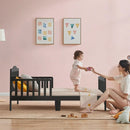 Classic Design Kids Wood Toddler Bed Frame with Two Side Safety Guardrails by LJGDeals