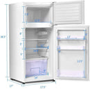2 Doors Cold-rolled Sheet Compact Refrigerator by LJGDeals