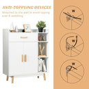 Floor Storage Cabinet Free Standing Cupboard Chest by LJGDeals