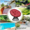 Rattan Papasan Chair Ergonomic 360-degree Swivel Soft Cushion Garden by LJGDeals