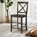 24 Inch 2 Pack Rubber Wood Frame Kitchen Chairs by LJGDeals