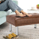 Rectangle Tufted Ottoman with Stainless Steel Legs for Living Room by LJGDeals