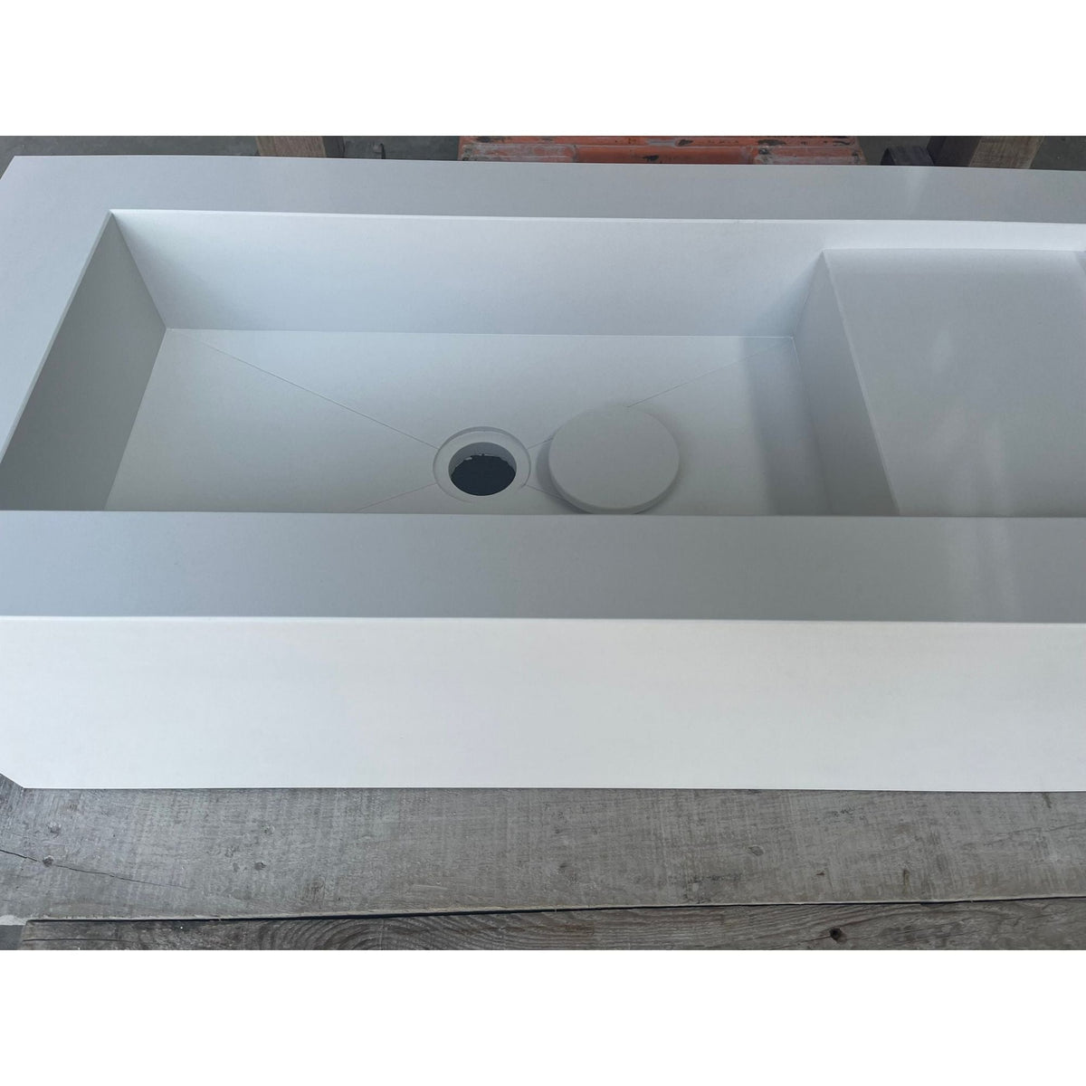 White Quartz Handcrafted Kitchen and Bathroom Sink - Engineered Stone Durability, photo 8 of 12