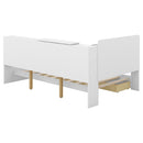 Platform Bed With Storage Headboard, Shelves And 2 Drawers by HouseOfZazla