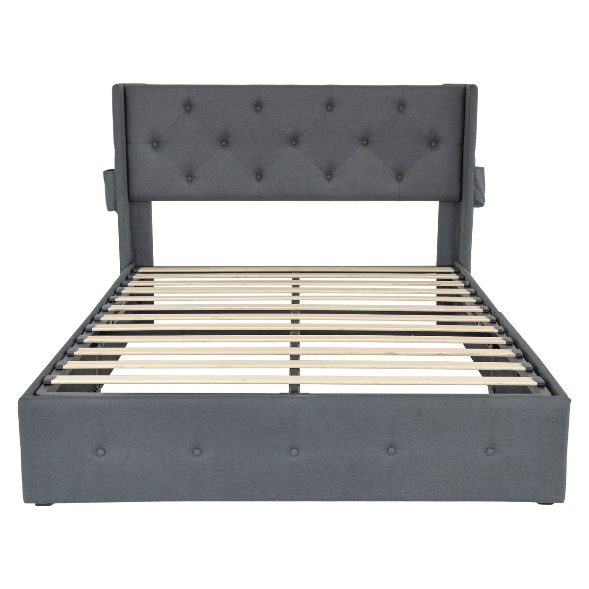 Bed With Gas Lift Storage, USB Ports, photo 2 of 20