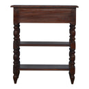 Solid Wood Turned Occasional Table, 1-Drawer