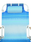 1PCS Backpack Beach Chairs for Adults Beach towel backpack beach chairs for adults 5 position chair with pouch folding lightweight positions back pack 13 inch high