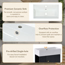 Modern Floating Bathroom Vanity With Ceramic Basin Perfect For Small Bathrooms by HouseOfZazla