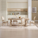French Country Dining Chairs Set of 2 with Upholstered Round Back