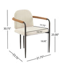 Modern Dining Chair Set With Durable Iron Frame and Comfortable Fabric Upholstery by HouseOfZazla