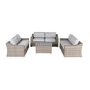 Stylish Sofa Seating Group With Cushions Perfect For Outdoor Gatherings by HouseOfZazla