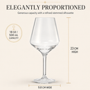 European Style Unbreakable Stemmed Crystal Wine Glasses, | Set of 4