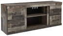 Derekson - LG TV Stand w/Fireplace Option - Multi Gray by Unique Piece Furniture