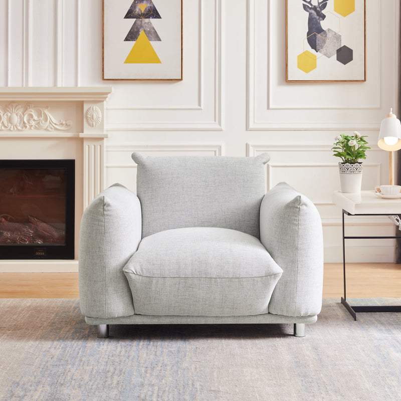 Walker Edison | Linen Cloud Accent Chair