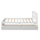 Platform Storage Bed Wood Bed Frame With Two Drawers And Headboard by Unique Piece Furniture
