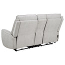 Sylmar Chenille Upholstered Power Reclining Loveseat Dove Grey