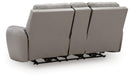 Real Moments - Power Reclining Loveseat With Audio Seating - Ash