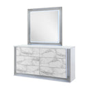 Moon - Marble Mirror With LED - White by HouseOfZazla