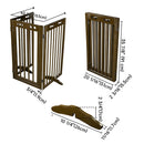 Yescom 3-Panel Folding Wood Pet Gate Crate Baby Barrier 60x36in