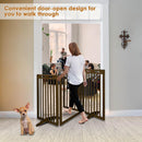 Yescom 3-Panel Folding Wood Pet Gate Crate Baby Barrier 60x36in