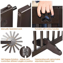 Yescom 3-Panel Folding Wood Pet Gate Crate Baby Barrier 60x36in