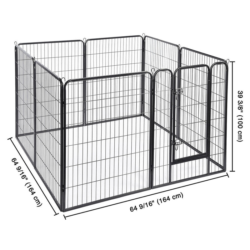 Yescom Heavy Duty Dog Playpen 40" Tall 8-Panel Puppy Pen Metal