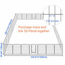 Yescom Heavy Duty Dog Playpen 40" Tall 48-Panel Puppy Pen Metal