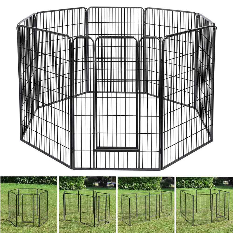 Yescom Heavy Duty Dog Playpen 48" Tall 16-Panel Puppy Pen Metal