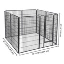 Yescom Heavy Duty Dog Playpen 48" Tall 32-Panel Puppy Pen Metal